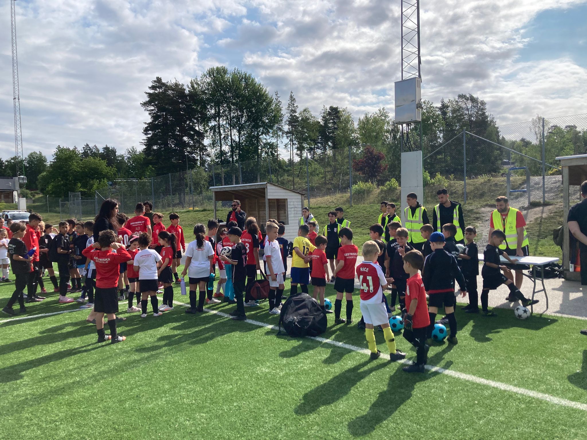 Glada barn på avslutningen