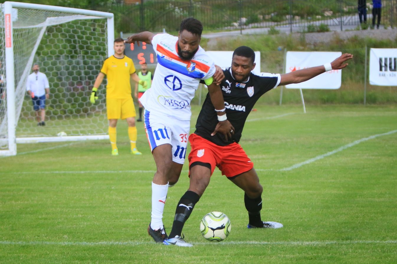 Izuchukwu Emeh kom inte loss i bortamatchen mot Assyriska IF Norrköping.  [FOTO: Morris Esa]
