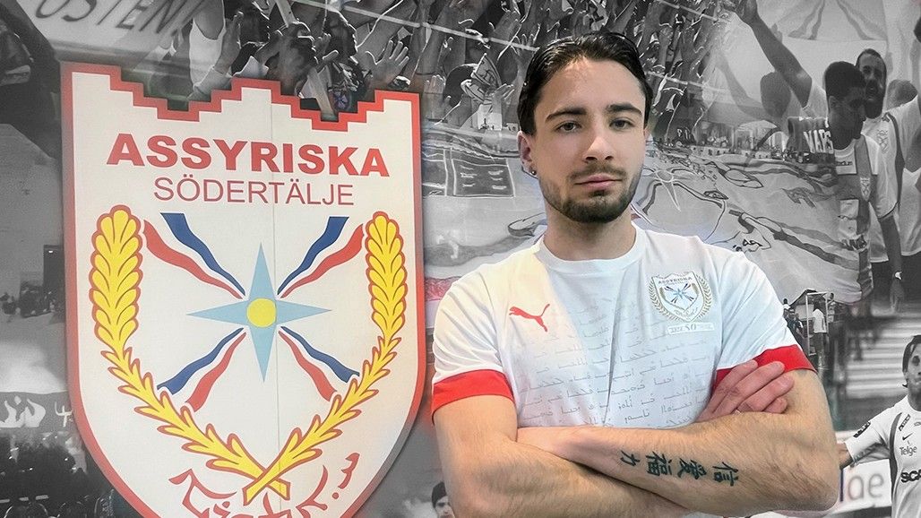 Alfredo Martiatu Nordeman efter påskriften för Assyriska FF